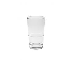 BARSKI – Europäischen Glas – Hiball tumbler- stapelbar – Stecken, das nicht – kunstvoll entworfen – 14,2 oz – Set von 6 Highball Gläser – Made in Europe