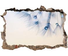 Pixxprint 3D_WD_1687_62x42 Pusteblume mit Tropfen Wanddurchbruch 3D Wandtattoo, Vinyl, bunt, 62 x 42 x 0,02 cm