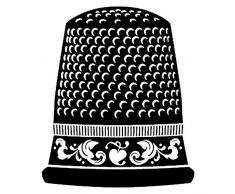 FiberFlies FFD127 Fensteraufkleber, Vinyl, Fingerhut