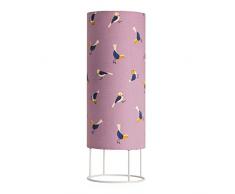 Pauleen Cute Lilac Bird 48044 Tischleuchte max. 20W Tischlampe für E14 Lampen Kinderzimmerlampe Lila Vogel Metall/Stoff ohne Leuchtmittel