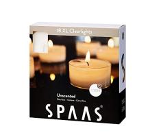 Spaas Teelichter, Paraffinwachs, Kunststoffbecher, weiß, D 57 mm x H 28 mm