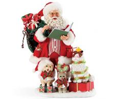 Department 56 Possible Dreams Weihnachtsmann und Seine Haustiere Kätzchenlieder, beleuchtet, 26,7 cm, Mehrfarbig