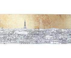 Bild Glas Metallic Paris View 50x120cm