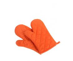 Ofenhandschuhe, Premium hitzebeständig Küche Handschuhe Baumwolle & Polyester gesteppt Übergroße Fäustlinge, 1 Paar Orange