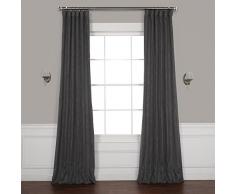 HPD BOCH-LN1854-120 Vorhänge aus Leinen, verdunkelnd, 50 x 120 cm, Dunkelkies