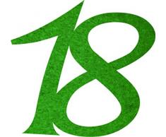 Petras Bastel News Streudeko, Fliz, Tannengrün, 18 x 12 x 3 cm, 25-Einheiten