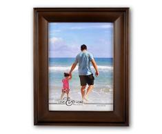 Spiretro Bilderrahmen aus massivem Holz für Schreibtisch und Wand, Holz, Honey Brown & Scoop Molding, 5 x 7 Inches