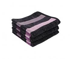 LASA Sieg 102 Handtuch-Set für Frisiertisch, 33 x 50 cm, Waschbecken, 50 x 100 cm 100 x 150 cm lila