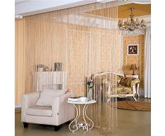 Desirable Life Deko-Türvorhang/Wandpaneel / Quasten/Rollo / Raumteiler für Hochzeit, Party, Restaurant, Zuhause 39.4 x78.7 champagnerfarben