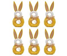 DII Serviettenringe für Familienessen, Hochzeiten, Partys im Freien oder im Alltag. Ostern Set of 6 Osterhase