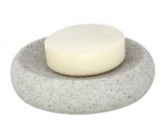Wenko Seifenablage Goa Seifenschale, Polyresin, Hellgrau, 12.8 x 12.8 x 3.1 cm