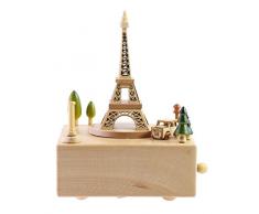 JustNile Herrliche Holz Spieluhr Eifelturm-Design