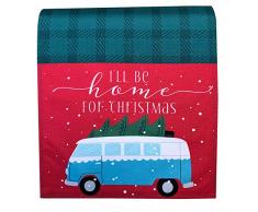 Newbridge Kitschy Home für Weihnachten, VW Käfer und Microbus Stoff Urlaub Tischläufer - Nostalgischer Truck und VW Camper Druck ohne Bügeln und Tischdecke, Servietten, Platzsets und Tischläufer Landhausstil 72 Table Runner multi