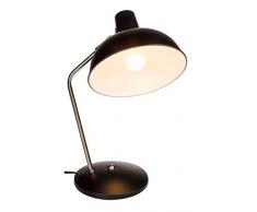 Out of the blue Lampe de Bureau Noir en métal Schreibtischleuchte, schwarz, Höhe, ca. 1,5 m Kabel, E14-max. 25 W, 230V, GS, im Geschenkkarton, Metall, 35 cm