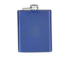 eBuyGB 1328504a Flachmann, 7 Ounces, blau
