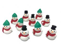 Mr_air_thai_Miniature Lot of 10 Miniatur Schneemann Fairy Garden Supplies Figur Möbel Puppenhaus GD # 008