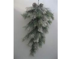JBM Weihnachtsgirlande, beflockt und glitzernd, Lange Nadel, 152,4 cm oder 76,2 cm lang 30 Inch grün