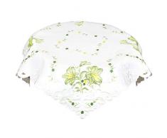 Simhomsen Stickerei Calla Lily Flower Tischläufer für Ostern, Urlaub, Frühling oder Hochzeit Blumendekoration, Kommode Schal 33 x 33 inches grün