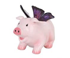 9878 Keramik Schmetterling Pig Einsparung Piggy/Münze/Geld Bank, 16,5 cm