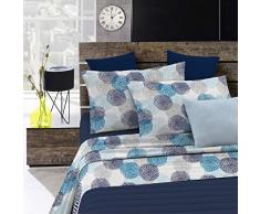 Italian Bed Linen Fantasy Bettwäsche, Soffioni Blu, Kleine doppelte