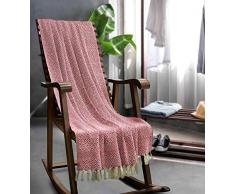 Crafkart Überwurfdecke, Baumwolle, Chevron-Muster, für Stuhl, Couch, Picknick, Camping, Strand, für den täglichen Gebrauch