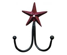 CWI Tapetenbordüre Geschenke 12,7 x 8,9 cm Gusseisen Star Doppel Haken