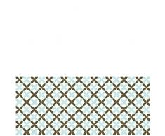Laroom 14165 â Teppich 150 cm Bollato Küche Fliesen Blume Breite, Grün, Braun