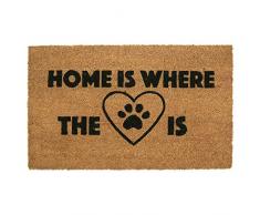 Gardenpath Home is Where The Heart Paw, 45,7 cm Breite x 76,2 cm Länge x 1,2 cm Florhöhe, natürliche Kokosfaser Fußmatte