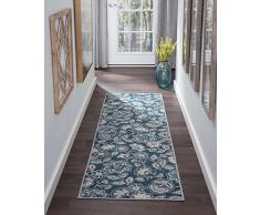 Universal-Teppich, Läufer, Blumenmuster Teppich, 229 x 229 x 69 x 69 cm, 2 x 8, Nylon, mit 0,25 cm