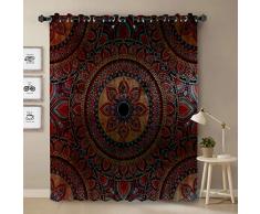 Sonnenblumen-Vorhänge, helle Sonnenblume auf rustikalem Holz, Landhaus-Motiv, Vorhänge für Schlafzimmer, Verdunkelungsvorhang, für Wohnzimmer, wärmeisoliert, mit Ösen, 132,1 x 58,4 cm 52 x 84 Mandala26tsr2097