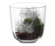 LEONARDO HOME Milano Windlicht, Kalk-Natron Glas, Mehrfarbig, 14 cm