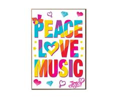 Silver Buffalo JoJo Siwa Shine on Heart Dream Crazy (Träume verrückt), Herzkunst 13 x 19 Rose
