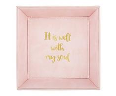 CB Gift Heartfelt Collection Schmuckkästchen, 7,5 x 7,5 cm, Rosa Christian 7.5 x 7.5-Inches It is Well with My Soul