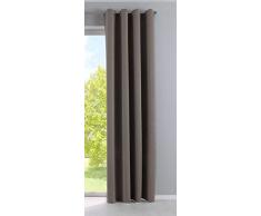 Gardinenbox Vorhang Blickdicht »Newyork« Taupe HxB 225x140 cm 1er-Pack Thermo-Gardine Verdunkelungsvorhang Blackout Ösen schalldämmend ÖKOTEX UV-Schutz Raffhalter, 201920600