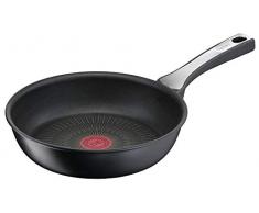 Tefal G25904 Unlimited On Bratpfanne | 24 cm | mit kratzfester Titanium Antihaft-Beschichtung | Thermo-Signal | PFOA-frei | geeignet für alle Herdarten, auch für Induktionsherde | schwarz