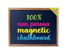 Cedar Markers Kreidetafel mit Holzrahmen 100% nicht porös radierbar Tafel und Whiteboard für Flüssigkreide Marker Magnettafel Dekorative Pinnwand für jede Veranstaltung 24x18 schwarz