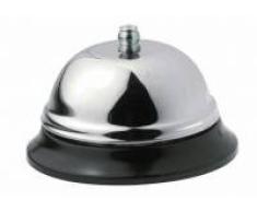 Fackelmann Tischglocke, Tischklingel mit anti-rutsch Fußteil, Rezeptionsklingel aus hochwertigem Edelstahl und Silikon, langlebiger und praktischer Klingel (Farbe: Schwarz), Menge: 1 Stück