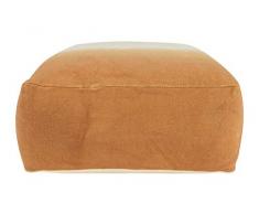 Creative Co-op Square Acid Washed Cotton Pouf Sienna