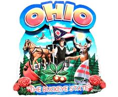 Souvenir Destiny Ohio State Montage Holz Kühlschrank Magnet 2