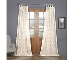 halben Preis Drapes Gemustert Leinen Sheer Vorhang, Calais Fliesen, 50 x 96