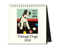 Cavallini Papers & Co. 2018 Vintage Hunde Schreibtisch Kalender