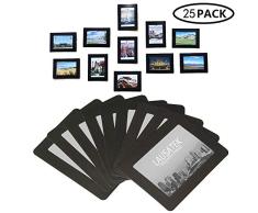 Lausatek Magnetische Foto Bild Rahmen und Kühlschrank Magnete, Pocket Rahmen für Kühlschrank, weiß, schwarz, hält 4 x 6 8,9 x 12,7 cm Fotos, 10 Stück, Metall, schwarz, 6+5