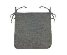Douceur dIntérieur Chambray Sitzkissen, Uni, Polyester, Newton, anthrazit, 40 x 40
