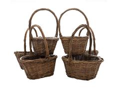 Royal Imports Osterkorb, oval, handgeflochten, mit Griff, 22,9 x 17,8 x 8,9 cm, 26,7 cm