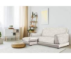 Italian Bed Linen “Glamour” rutschfest Sofa Abdeckung mit Chaise-Longue Links, Beige, 240cm