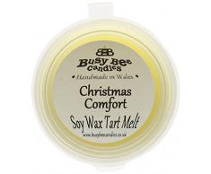 Busy Bee Kerzen Weihnachten Komfort Wachs-Tart Schmelzen, gelb, Set von 6