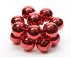 Kaemingk 710417 Christmas-Ornament, rotes Glas, 12 Christbaumschmuck - Christbaumschmuck (spezielles Christmasornament, Glas, Rot, 12 Gehäuse, 20 mm)