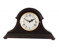 JUSTIME 47 cm Breite Dark Kaffee Hartholz Kaminuhr Tischuhr Reichhaltige High-End Dual 4 4 klingelndem movement-t00040