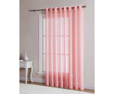 DecoSource Fenstervorhänge für Schlafzimmer, Wohnzimmer, Küche, Kinderzimmer, Outdoor, strapazierfähiges Polyester, 2 Stück 1 Patio Panel 102 W x 84 L Rose
