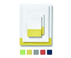 One Park Linens, Bio Baumwolle-Bettlaken-Set, GOTS Zertifiziert, umweltfreundlich, 200 Fadenzahl, Cool und frisches Perkal Gewebe – Full, weiß und Modish Bordüre grau. Queen Citrine Border